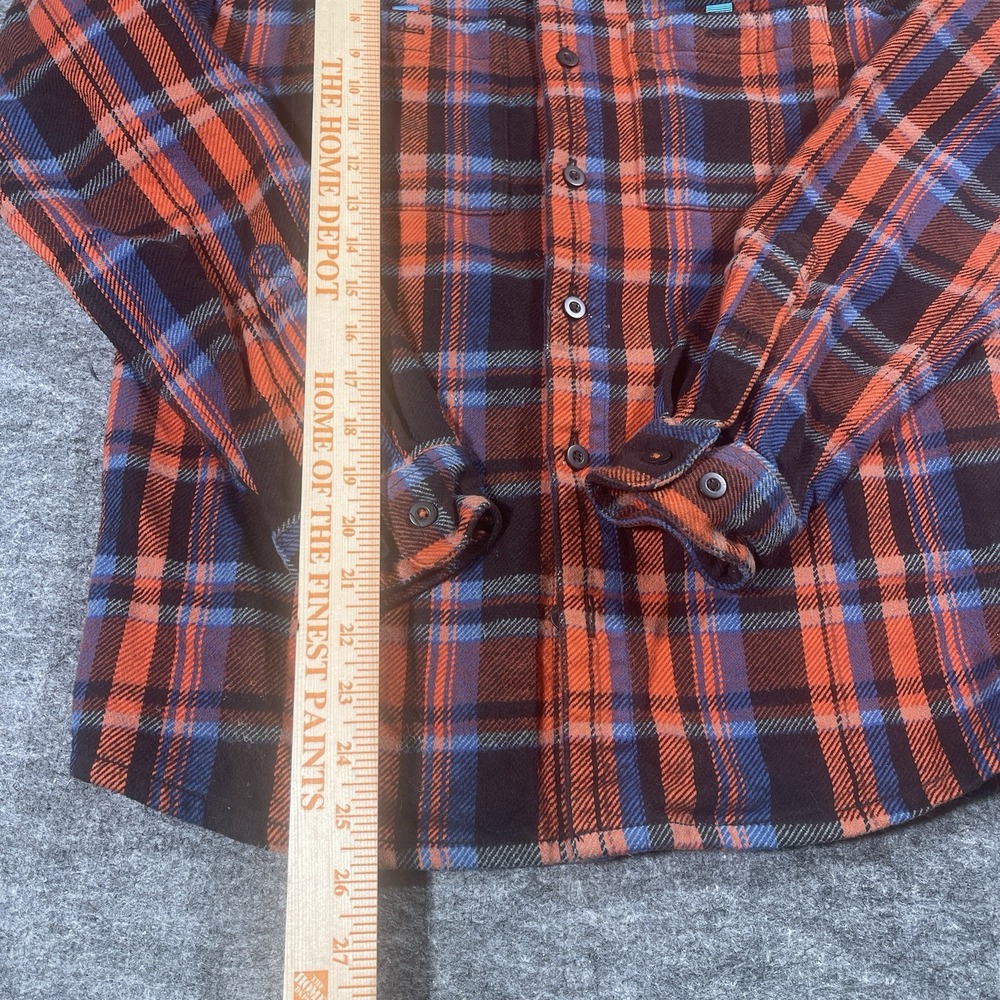 Cotopaxi Men's Small Heavyweight Organic Cotton Flannel Shirt Blue/Red Plaid - Picture 6 of 12